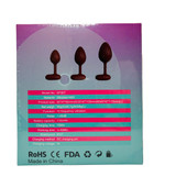 Sense Erotics Anal Plug - 3 Counts Per Pack - Red - DF957