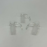 Bowl With Horn - 18mm - Male - Clear - 5 Counts Per Pack 