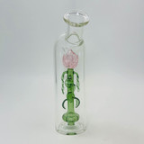 Waterpipe With Rose Perc - 8 Inch - Assorted - WP3396