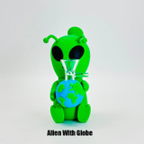 Alein with globe