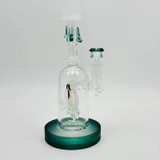 Aleaf 9.5 Inches - Trippy Ghost Perk Waterpipe (Al2092)-teal Aleaf 9.5 Inches - Trippy Ghost Perk Waterpipe (Al2092)-teal