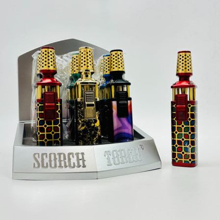 Scorch Torch Platinum Standing Pencil Torch With Hold Button - 9 Counts Per Display - 61745 - Assorted Scorch Torch Platinum Standing Pencil Torch With Hold Button - 9 Counts Per Display - 61745 - Assorted
