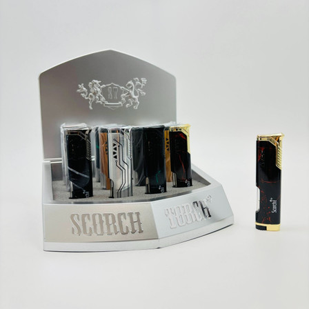 Scorch Torch Slim Pull Down Torch - See Thru - 12 Counts Per Display - Assorted - 61766