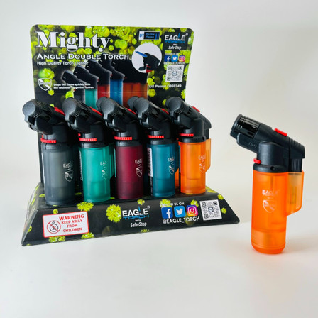 Eagle Torch Mighty Angle Double Torch - 15 Counts Per Box - Assorted - PT158D Eagle Torch Mighty Angle Double Torch - 15 Counts Per Box - Assorted - PT158D