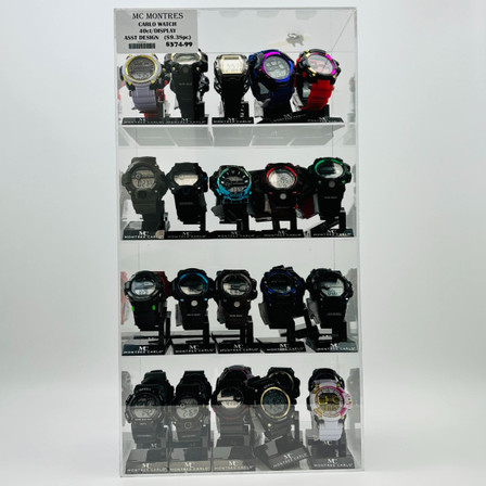 Mc Montres Carlo Watch - 40 Counts Per Display - Assorted - JPD22DIS