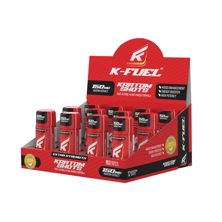 K-fuel Extra Strength 150mg Kratom Shots 15ml - 12 Bottles Per Box K-fuel Extra Strength 150mg Kratom Shots 15ml - 12 Bottles Per Box