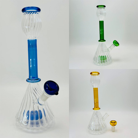 Beaker Swirl Waterpipe - 12.5 Inch - RH-247 - WPAG334