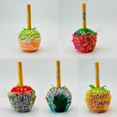 Candy Apple Glass Waterpipe - Assorted Designs - Price Per Piece Candy Apple Glass Waterpipe - Assorted Designs - Price Per Piece