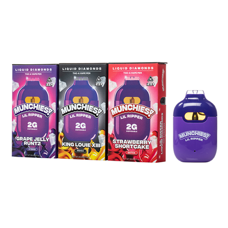 Delta Munchies Lil Ripper Liquid Diamonds Thc-A Disposable - 2 Grams Delta Munchies Lil Ripper Liquid Diamonds Thc-A Disposable - 2 Grams