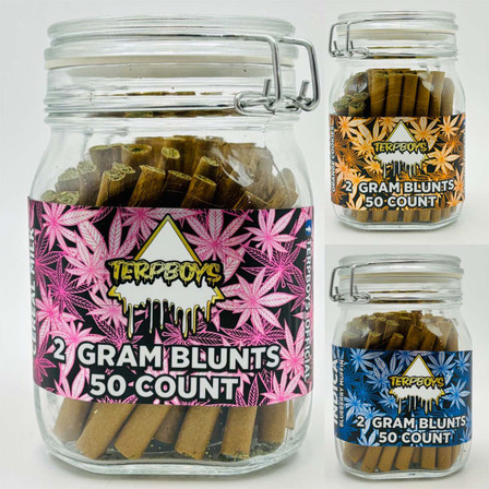 Terpboys THC-A Blunts - 2 Grams - 50 Counts Per Jar Terpboys THC-A Blunts - 2 Grams - 50 Counts Per Jar