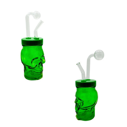 OBEP5 WATERPIPE OIL BURNER 6" SKULL ASST COLORS OBEP5 WATERPIPE OIL BURNER 6" SKULL ASST COLORS