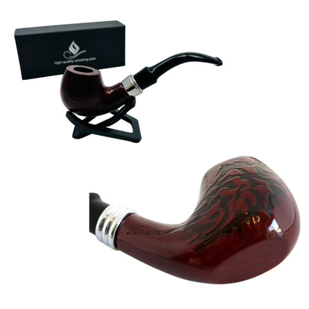HIGH QUALITY TOBACCO PIPE W/ PLASTIC STAND HIGH QUALITY TOBACCO PIPE W/ PLASTIC STAND
