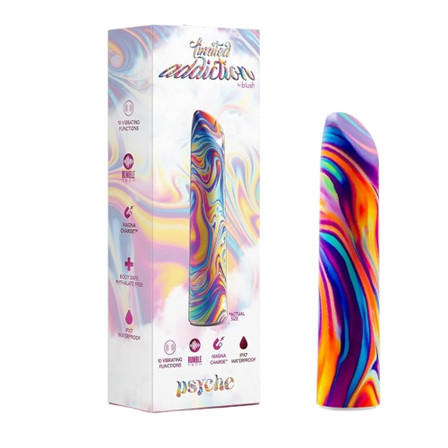 BLUSH LIMITED ADDICTION Adult Toy POWER VIBRATOR PSYCHE Rainbow BLUSH LIMITED ADDICTION Adult Toy POWER VIBRATOR PSYCHE Rainbow
