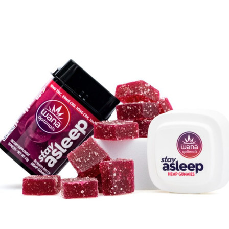 WANA OPTIMALS Hemp Gummies THC+CBD+CBG+CBN 500mg 10/Jar STAY ASLEEP WANA OPTIMALS Hemp Gummies THC+CBD+CBG+CBN 500mg 10/Jar STAY ASLEEP