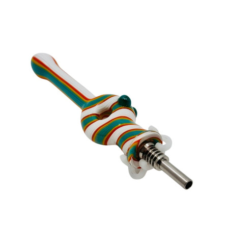NECTAR COLLECTOR SWIRL COLOR DONUT W/TITANIUM TIP 10mm NECTAR COLLECTOR SWIRL COLOR DONUT W/TITANIUM TIP 10mm