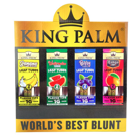 KING PLAM MINI CONES 2/PK 80PK/DISPENSER 4 FLAVORS