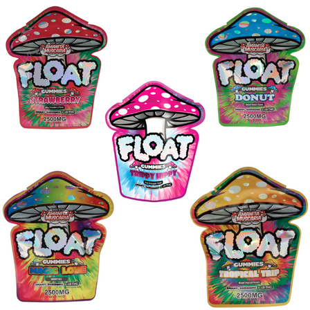 FLOAT MUSHROOM+D9 2500mg GUMMIES 10 PER PACK FLOAT MUSHROOM+D9 2500mg GUMMIES 10 PER PACK