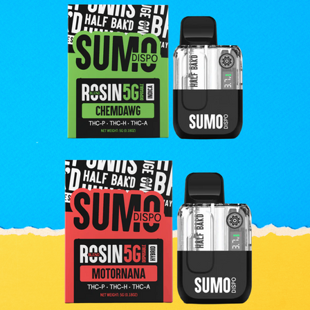 HALF BAK'D SUMO Rosin Blend THC-A/H/P 5g DISPOSABLE HALF BAK'D SUMO Rosin Blend THC-A/H/P 5g DISPOSABLE