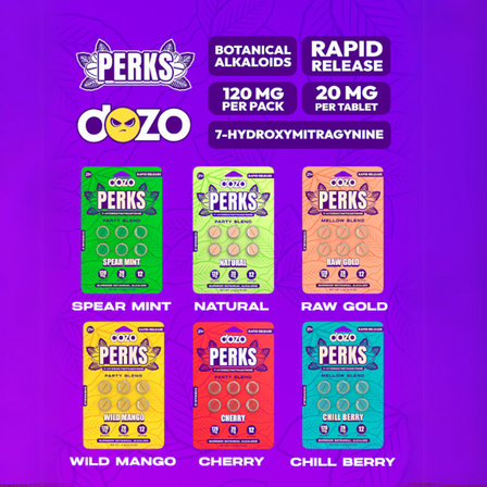 DOZO PERKS 7OH 20mg TABS 6 PER PACK DOZO PERKS 7OH 20mg TABS 6 PER PACK