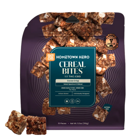 HOMETOWN HERO CEREAL BITES 20MG D9 20MG HOMETOWN HERO CEREAL BITES 20MG D9 20MG