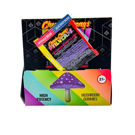 CHEECH & CHONG PSILY CAPS MUSHROOM 100mg GUMMIES 2/Pk 30Pk/Dispenser ASSORTED Flavors CHEECH & CHONG PSILY CAPS MUSHROOM 100mg GUMMIES 2/Pk 30Pk/Dispenser ASSORTED Flavors