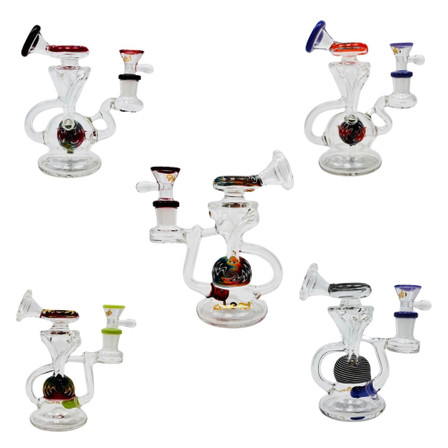 ALEAF WATERPIPE 4" RECYCLER WIG WAG AL2086 ALEAF WATERPIPE 4" RECYCLER WIG WAG AL2086