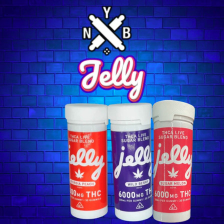 NYB JELLY Live Sugar THC-A 6000mg Gummies 30/Jar NYB JELLY Live Sugar THC-A 6000mg Gummies 30/Jar