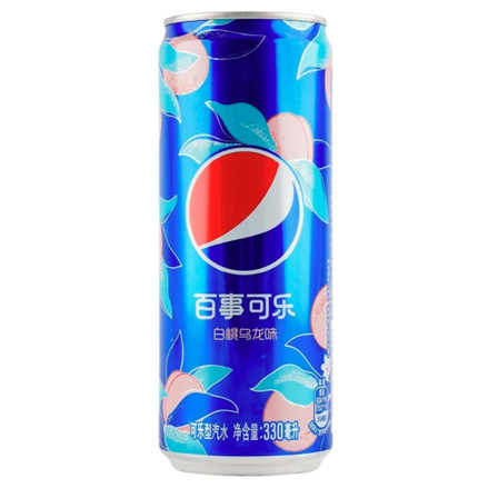 EXOTIC SODA PEPSI 330ml CAN WHITE PEACH OOLONG EXOTIC SODA PEPSI 330ml CAN WHITE PEACH OOLONG