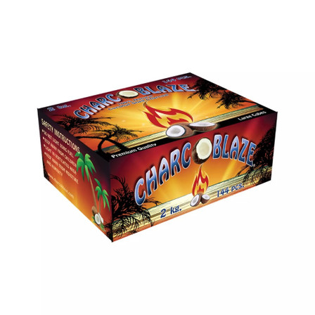 CHARCO BLAZE CUBES 2Kg HOOKAH CHARCOAL 144pc/bx