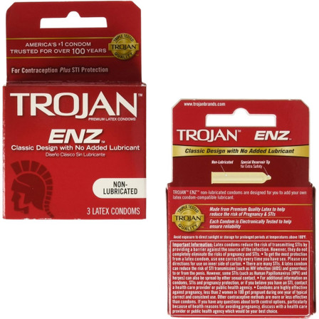 TROJAN NON-LUBRICATED RED 92050 3CT 6 Per Pack TROJAN NON-LUBRICATED RED 92050 3CT 6 Per Pack