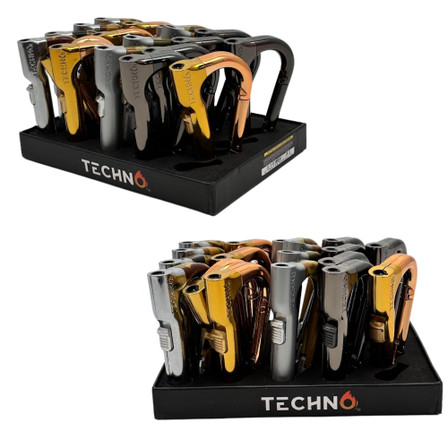TECHNO TORCH LIGHTER CARABINER 20ct/DISPLAY 06832A
