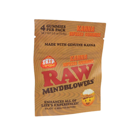 RAW MINDBLOWERS TRYP KANNA INFUSED GUMMIES 4 per pack RAW MINDBLOWERS TRYP KANNA INFUSED GUMMIES 4 per pack