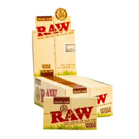 Raw Organic Hemp Single Wide Rolling Papers 25 pack per box Raw Organic Hemp Single Wide Rolling Papers 25 pack per box