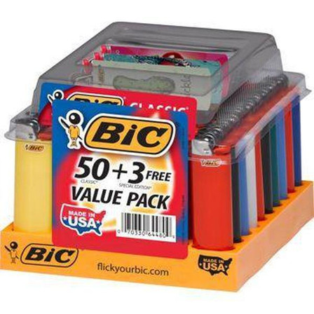 BIC Classic Lighter MINI And Regular, Maxi Lighter Tray, Fashion Assorted Colors - Special Edition BIC Classic Lighter MINI And Regular, Maxi Lighter Tray, Fashion Assorted Colors - Special Edition