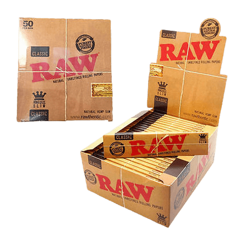 RAW KING SIZE SLIM CLASSIC - 50 IN BOX RAW KING SIZE SLIM CLASSIC - 50 IN BOX