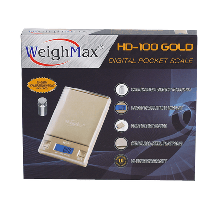 Weighmax HD-100 Gold Digital Pocket Scale Weighmax HD-100 Gold Digital Pocket Scale