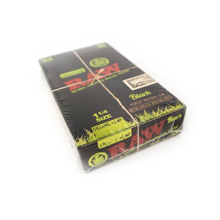 RAW BLACK - ORGANIC HEMP PAPER - 1 1/4 " RAW BLACK - ORGANIC HEMP PAPER - 1 1/4 "