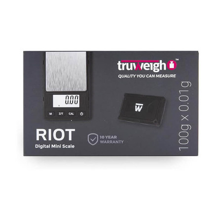 TRUWEIGH - RIOT MINI SCALE - 100gX0.01g - BLACK TRUWEIGH - RIOT MINI SCALE - 100gX0.01g - BLACK