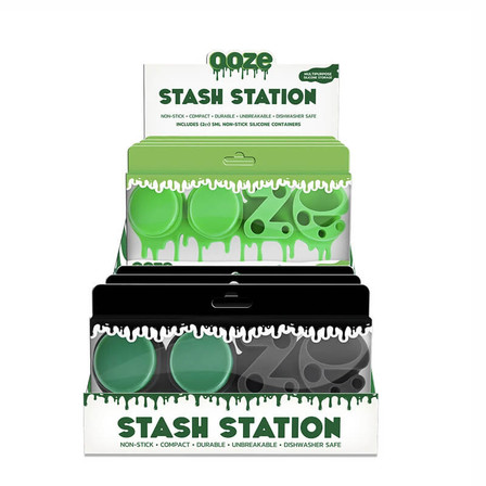 OOZE - STASH STATION - SILICONE CONTAINER - 12 COUNT PER DISPLAY OOZE - STASH STATION - SILICONE CONTAINER - 12 COUNT PER DISPLAY