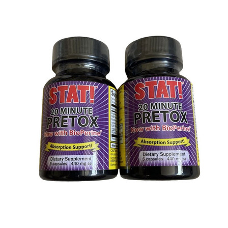 Stat - 20 Minute Pretox - 5 Capsules Per Bottle - 440mg Stat - 20 Minute Pretox - 5 Capsules Per Bottle - 440mg