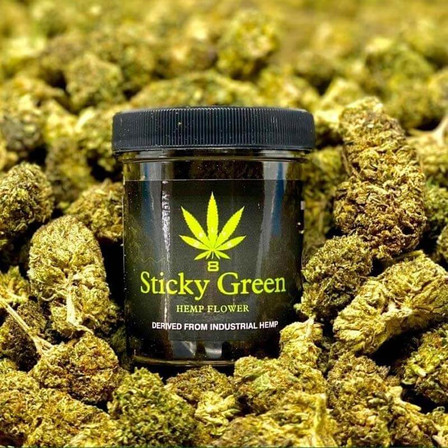 STICKY GREEN - DELTA 8 HEMP FLOWER - 5 GRAMS PER JAR STICKY GREEN - DELTA 8 HEMP FLOWER - 5 GRAMS PER JAR