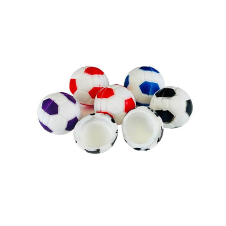 FOOTBALL CONTAINER - 8ML - 6 PER PACK - ASSORTED FOOTBALL CONTAINER - 8ML - 6 PER PACK - ASSORTED