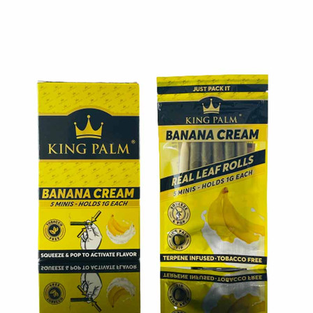 KING PALM 5 MINIS 1 GRAM - 15 PACKS PER DISPLAY - BANANA CREAM