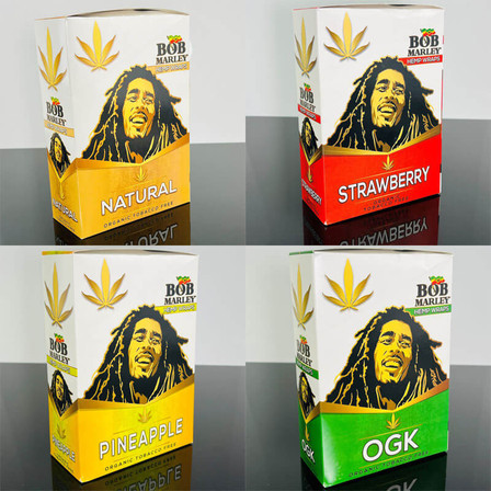 Bob Marley Hemp Wraps - 25 Packs Per Display - 2 Per Pack