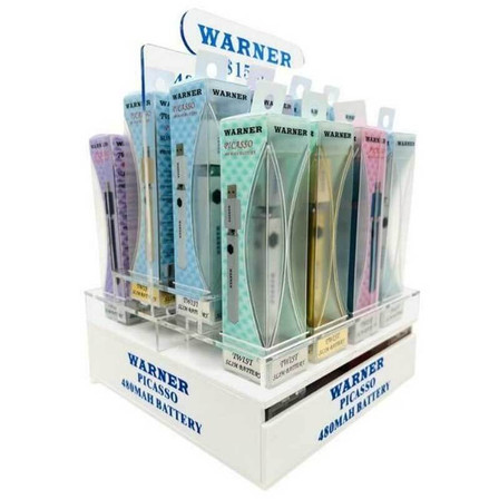 WARNER PICASSO - TWIST PRO 480 MAH SLIM BATTERY - ASSORTED COLORS WARNER PICASSO - TWIST PRO 480 MAH SLIM BATTERY - ASSORTED COLORS