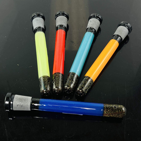SENSE GLASS DOWNSTEM - 5.5" INCHES - COLORED TUBE WITH DICRO BASE - 19MM SENSE GLASS DOWNSTEM - 5.5" INCHES - COLORED TUBE WITH DICRO BASE - 19MM