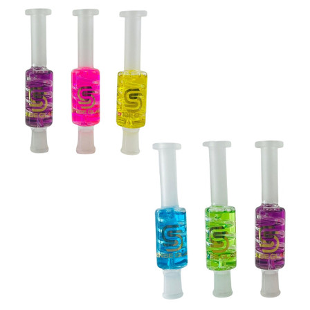 Sense Glass - Glycerin Filled Nectar Collector With Coil And Nail - 8 Inches - Assorted Colors - Price Per Piece Sense Glass - Glycerin Filled Nectar Collector With Coil And Nail - 8 Inches - Assorted Colors - Price Per Piece