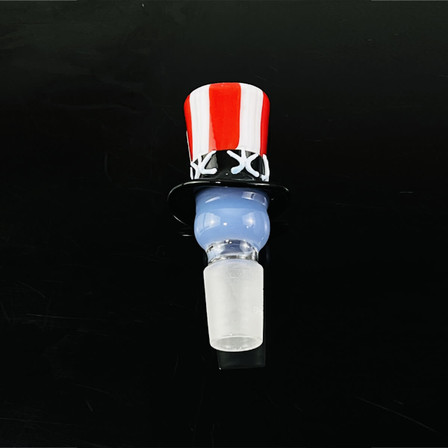 SENSE GLASS BOWL 18MM MALE - PATRIOTIC BOWL SENSE GLASS BOWL 18MM MALE - PATRIOTIC BOWL