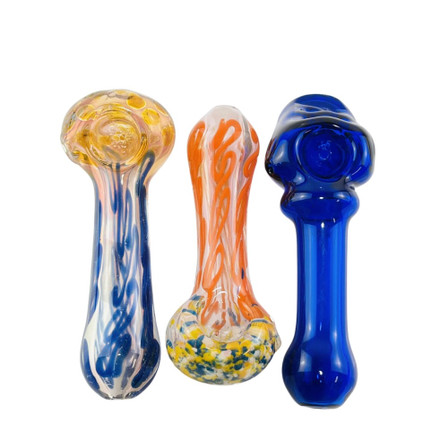 HANDPIPE ASSORTED COLORS-DESIGNS - 4" INCH (2.75) 