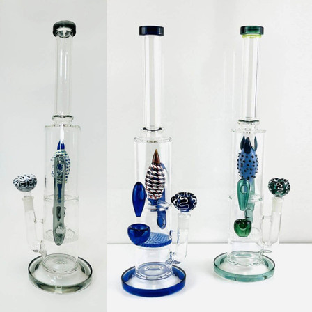 Waterpipe 17 Inch - With Honeycomb and Ice Catcher Perc Waterpipe 17 Inch - With Honeycomb and Ice Catcher Perc